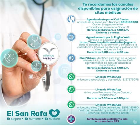 hospital san rafael citas|Canales de Atención y Pida una Cita